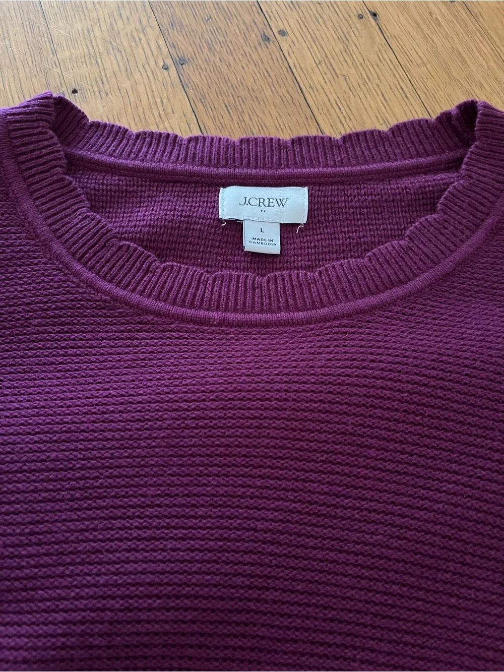 J. Crew Women's Crewneck Sweater in Plum
